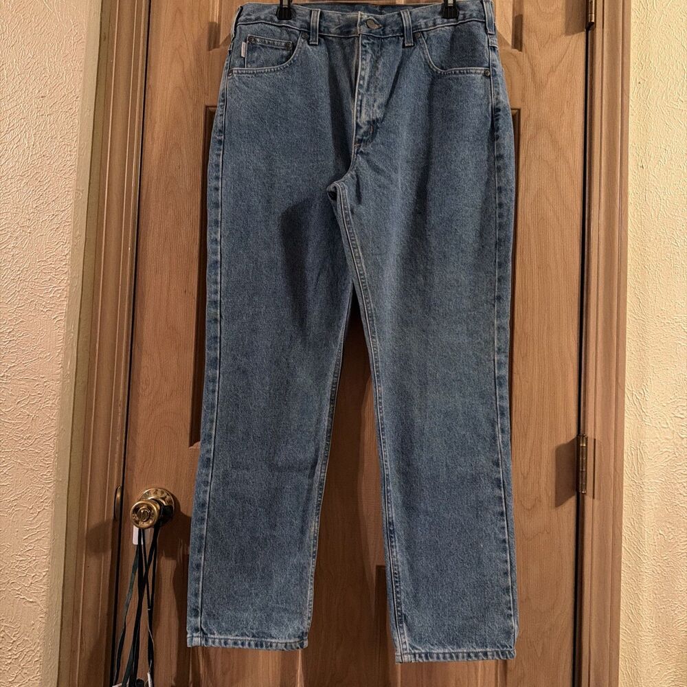 Carhartt  Men's Denim Jeans 36x30  Straight Traditional Fit Stonewash Rugged.EUC